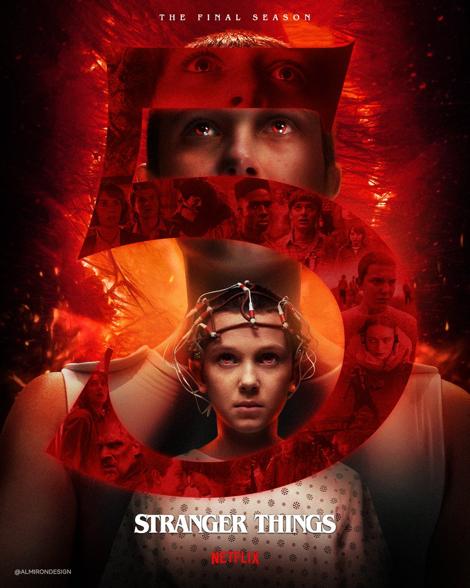 Axel Almirón on X: STRANGER THINGS 5 POSTER FANART 🔥🕰️ Hawkins Will  Fall #strangerthings #strangerthings5  / X