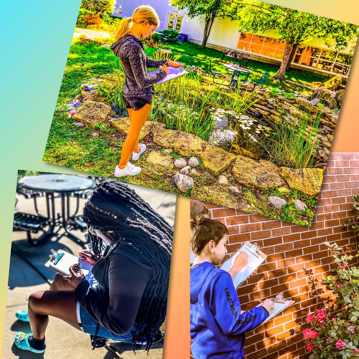 BVM artists - botanical sketches in this beautiful space.  ❤️