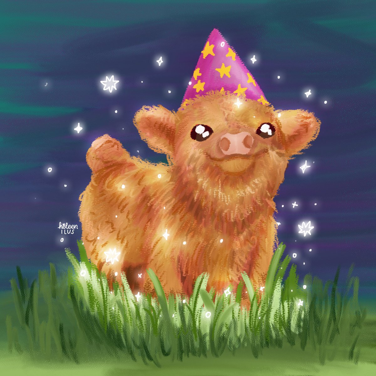 heyheleen's tweet photo. En otras noticias, ayer volví a dibujar después de un mes, hice una vaquita bebé peludita ✨
#tinycow https://t.co/OvRqq4JWqI