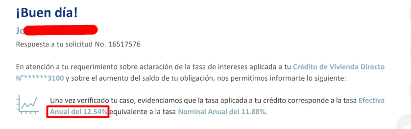 educaciondesarr's tweet photo. @SFCsupervisor favor ordenar a @BancodeBogota  realizar el ajuste a la tasa de interés pactada. https://t.co/bVgEKij3us