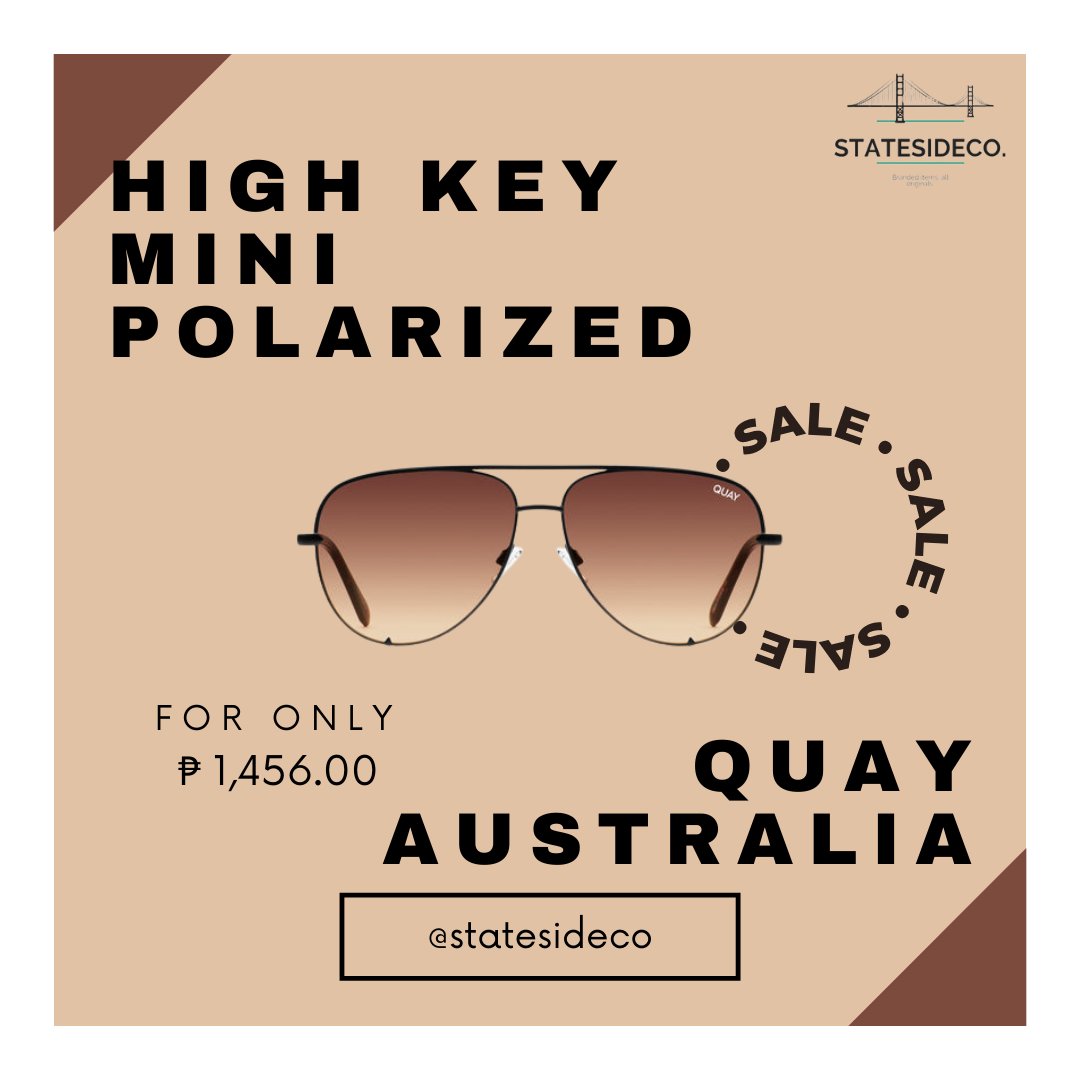 statesidecoph's tweet photo. QUAY AUSTRALIA High Key Mini Polarized

For Only 1,456

Shop now 🛒 https://t.co/QZm6l99v7e