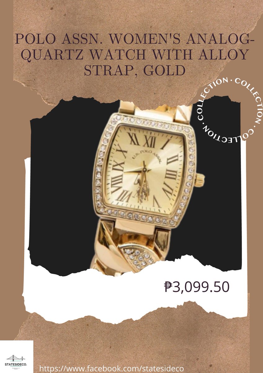 statesidecoph's tweet photo. POLO ASSN. Women's Analog Quartz Watch with Alloy Strap, Gold

For Only 3,099.50

Shop now 🛒 https://t.co/HlBiHGiQPb