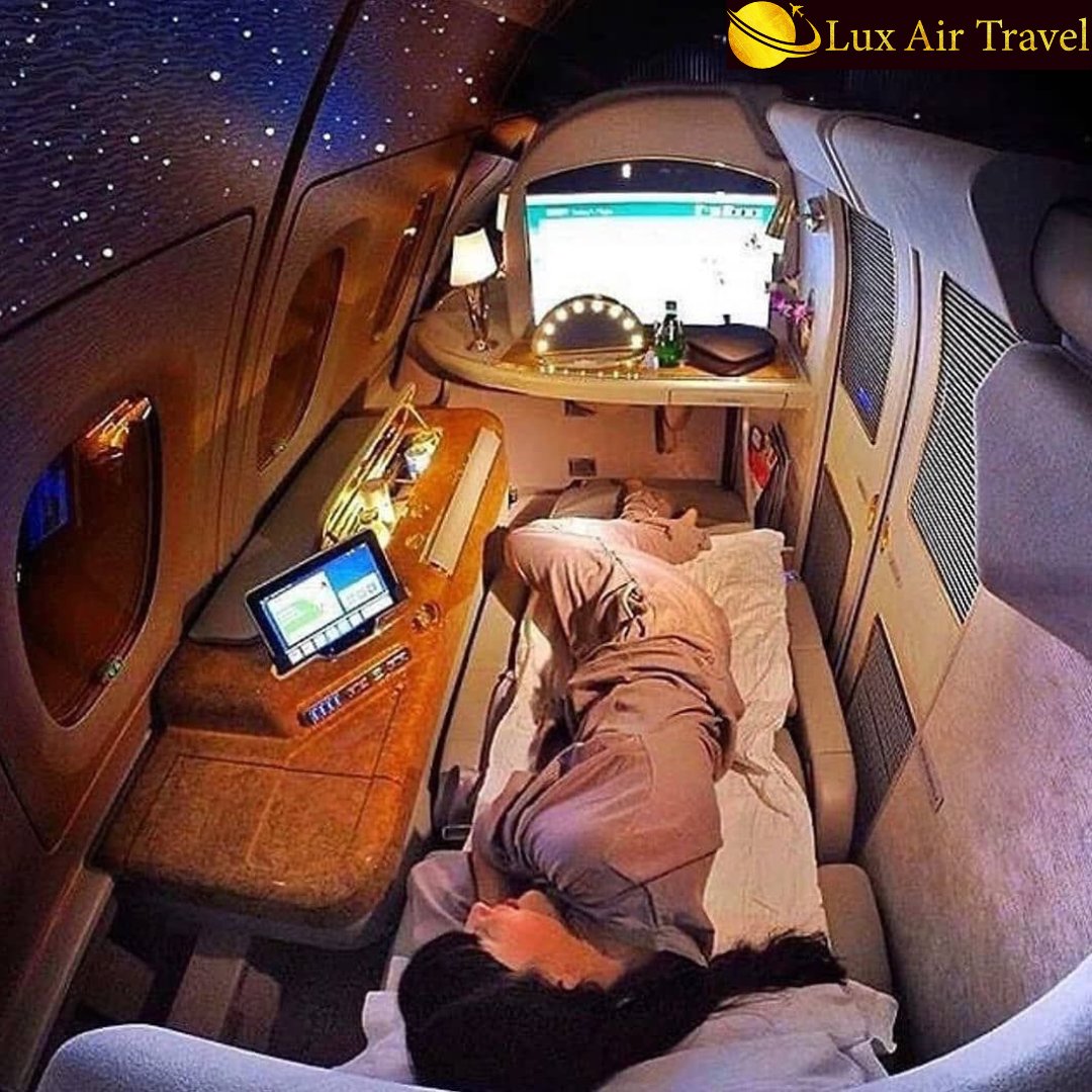 LuxuryAirTravel's tweet photo. Relax and recharge in the privacy of your own comfy cabin with Emirates First Class โจ
#emirates #emiratesfirstclass #luxairtravel #businesstravel #businesstrip #firstclass #vip #getaway #tourism #businessclasstravel #firstclasstravel #businessclass #upperclass #airportlounge https://t.co/8z2htzT8IB