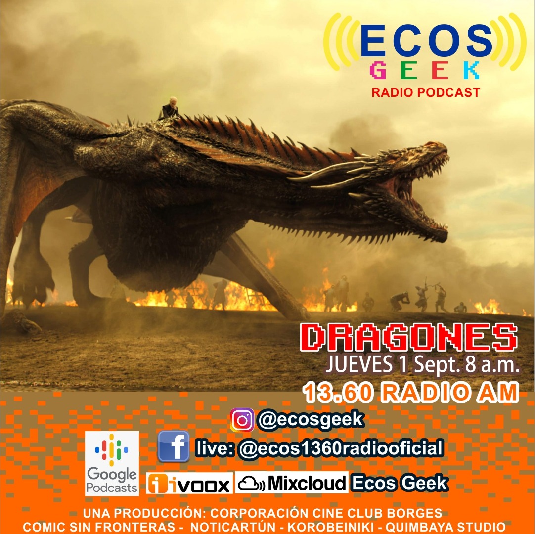 Triana_cartoon's tweet photo. ECOS #GEEK 79 prog. radial Comicsinfronteras &amp;
@Noticartuncol tema #dragones #culturageek https://t.co/uWSIg1UgJk #dragon #smaug #juegodetronos #LaCasadelDragon  #dragonball #caballerosdelzodiaco #sanjorge #saintjordi #geekcolombia #radioColombia #cineretro #Pereira #brucelee https://t.co/G5dRTRIWJX