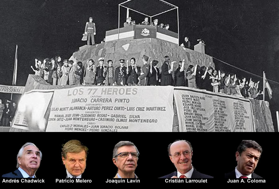 Sebesflow's tweet image. Un grupo cerrado en lo alto de un cerro, flameando banderas en la noche. El rechazo cierra campaña como en Chacarillas el 77 #CierredeCampaña #Apruebo4deSeptiembre