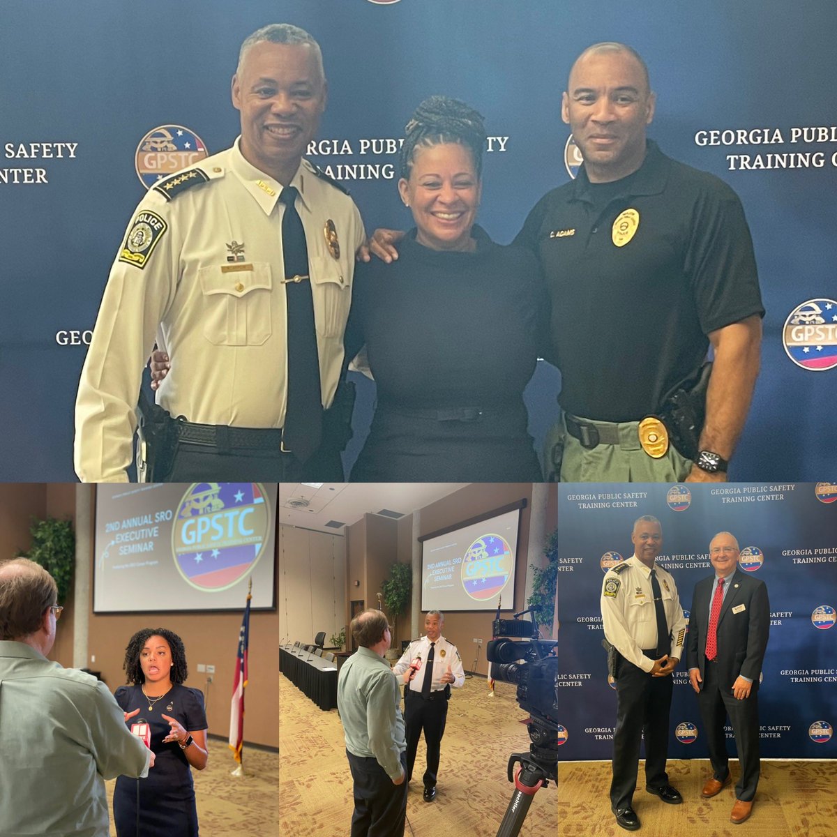 Great time at the @GPSTC SRO Executive Seminar facilitated by Danielle Rosa. Also great time with My Deputy Chief @TaraSheltonSEL , Major Adams and @NASRO_Info own Mo Canady. Doing what it takes to keep our @apsupdate scholars #SafeSecureStrong