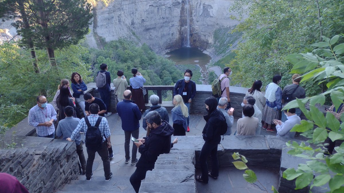 JapanUSPlant's tweet photo. The seminar has ended with a waterfall, sunset meal by a lake, and a takano drum performance. Farewell and thank you to all who came and shared your science this week! #JUSPP https://t.co/EhtoE7JfS1