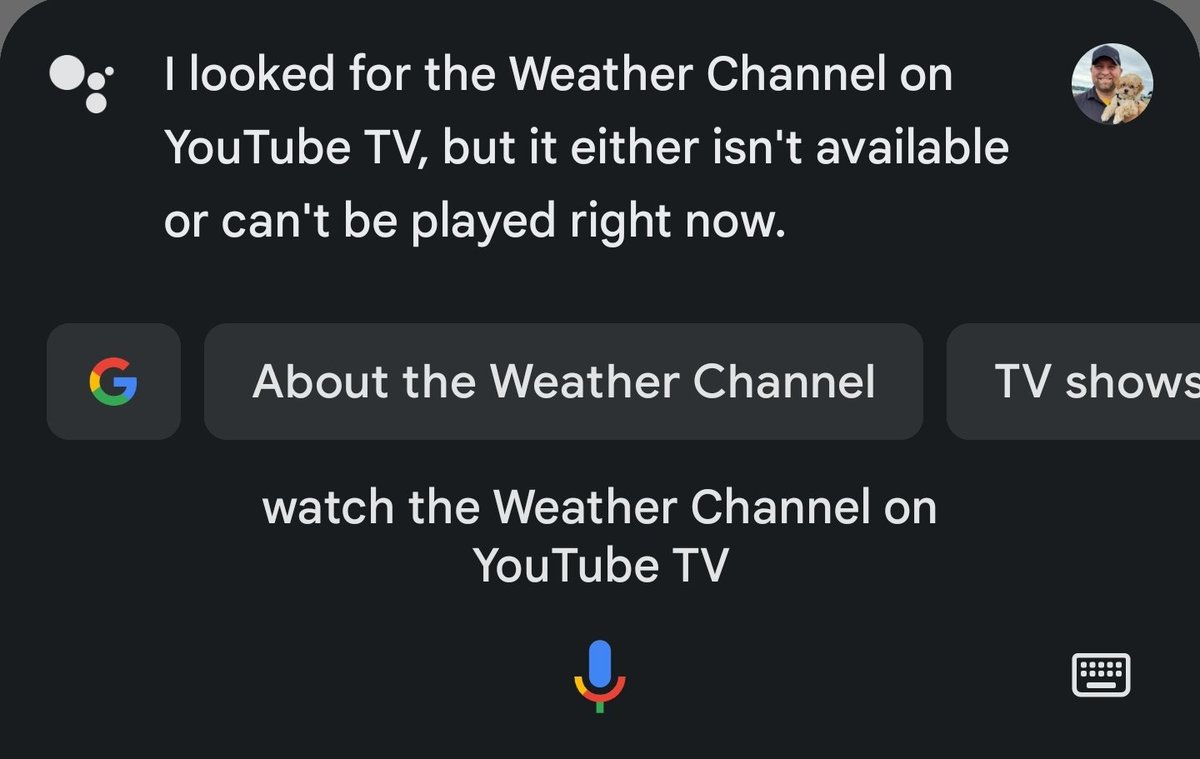 MattG1007's tweet photo. @weatherchannel @YouTubeTV Can you please fix this???? https://t.co/xzKCPeeCuW
