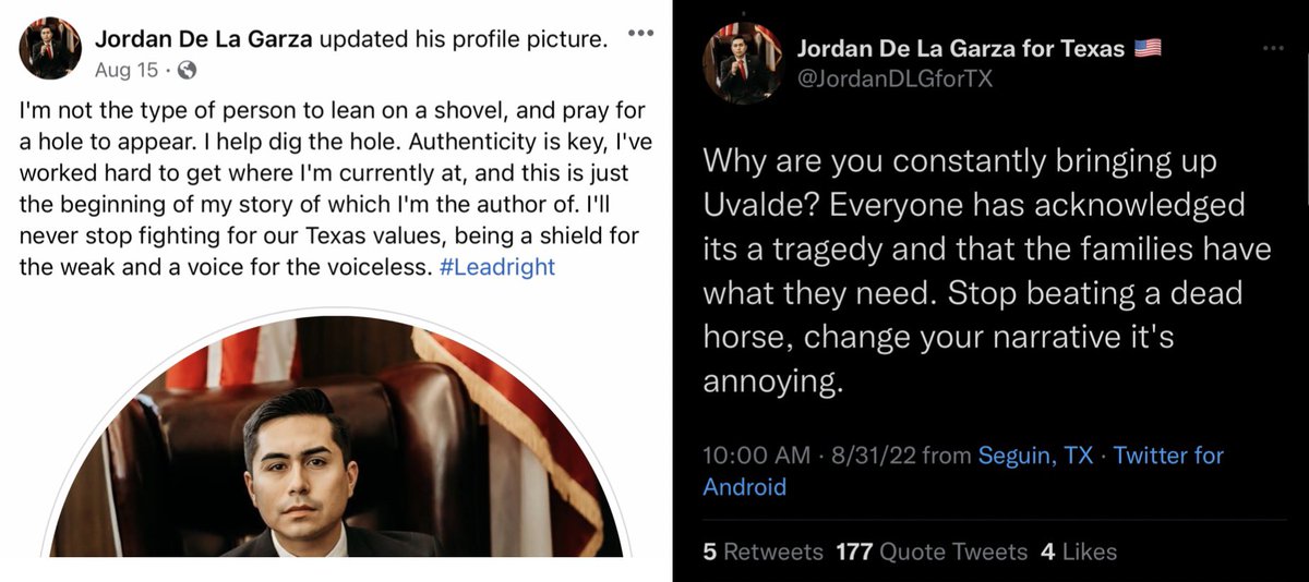 java_nirvana's tweet photo. Jordan De La Garza needs to keep digging his hole all right. #seguin  #votenotojordan #texas #TexasDeservesBetter https://t.co/qBje4pVf0F