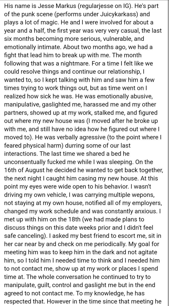 _bitch_about_it's tweet photo. He's believed to have moved back to his hometown Tulsa shortly after this was posted (2018). He likes to prey on SW's/other vulnerable people. He also used to attend AA. #portland #pdx #pdxpunks #Tulsa #punks #juicykarkass #MagicTheGathering https://t.co/ARx2AVWL4t