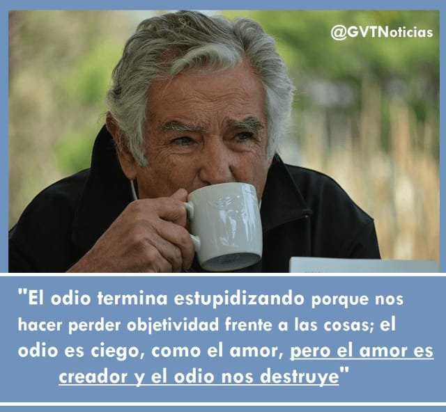 Sabias palabras... Tenemos que comprender que el odio no nos lleva a ningún lado. Podemos pensar diferente  pero siempre desde el respeto, el diálogo y la construcción democrática.