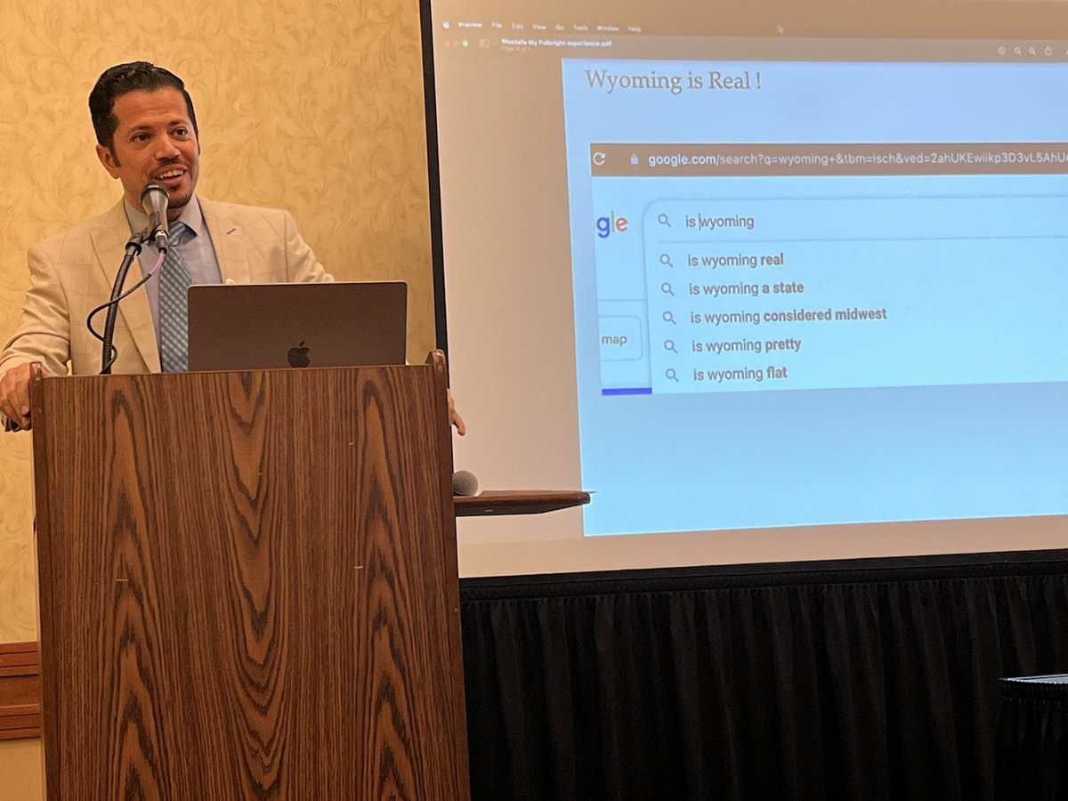 UWSPPAIS's tweet photo. Iraqi scholars googled “Is Wyoming real?” They found out yes!! https://t.co/L3WdwfLlah