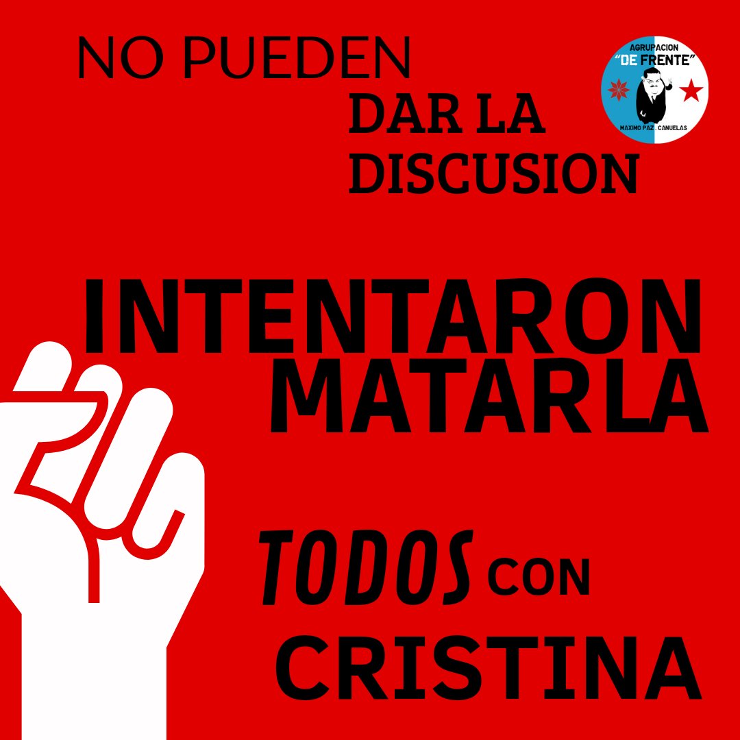 defrenteradio's tweet photo. #atentado
#TodosConElla 
#TodosConCristina https://t.co/Urqfr4o5Hi