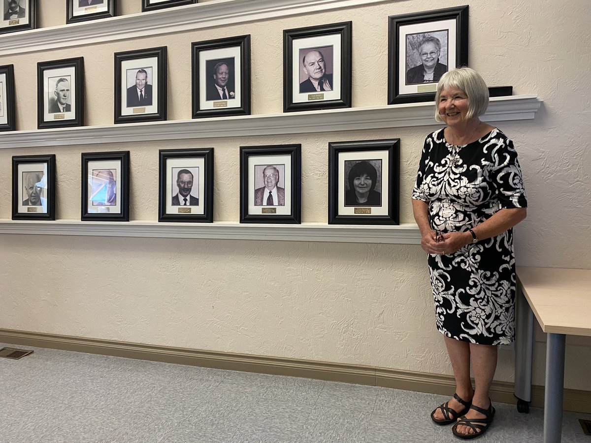 Josie_Osborne's tweet photo. What a pleasure to witness #CumberlandBC Councillor Gwyn Sproule receive “Freedom of the Village” in honour of her years of public service! Thank you Gwyn for your love, passion and humour working for the people of Cumberland. #localgov #ubcm https://t.co/YwgX6E4R6T