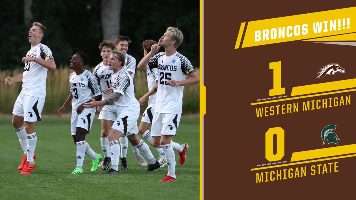 WMUMensSoccer's tweet photo. DOWN GO THE SPARTANS!

BRONCOS WIN!!!

#BroncosReign https://t.co/IjC2InG4wp