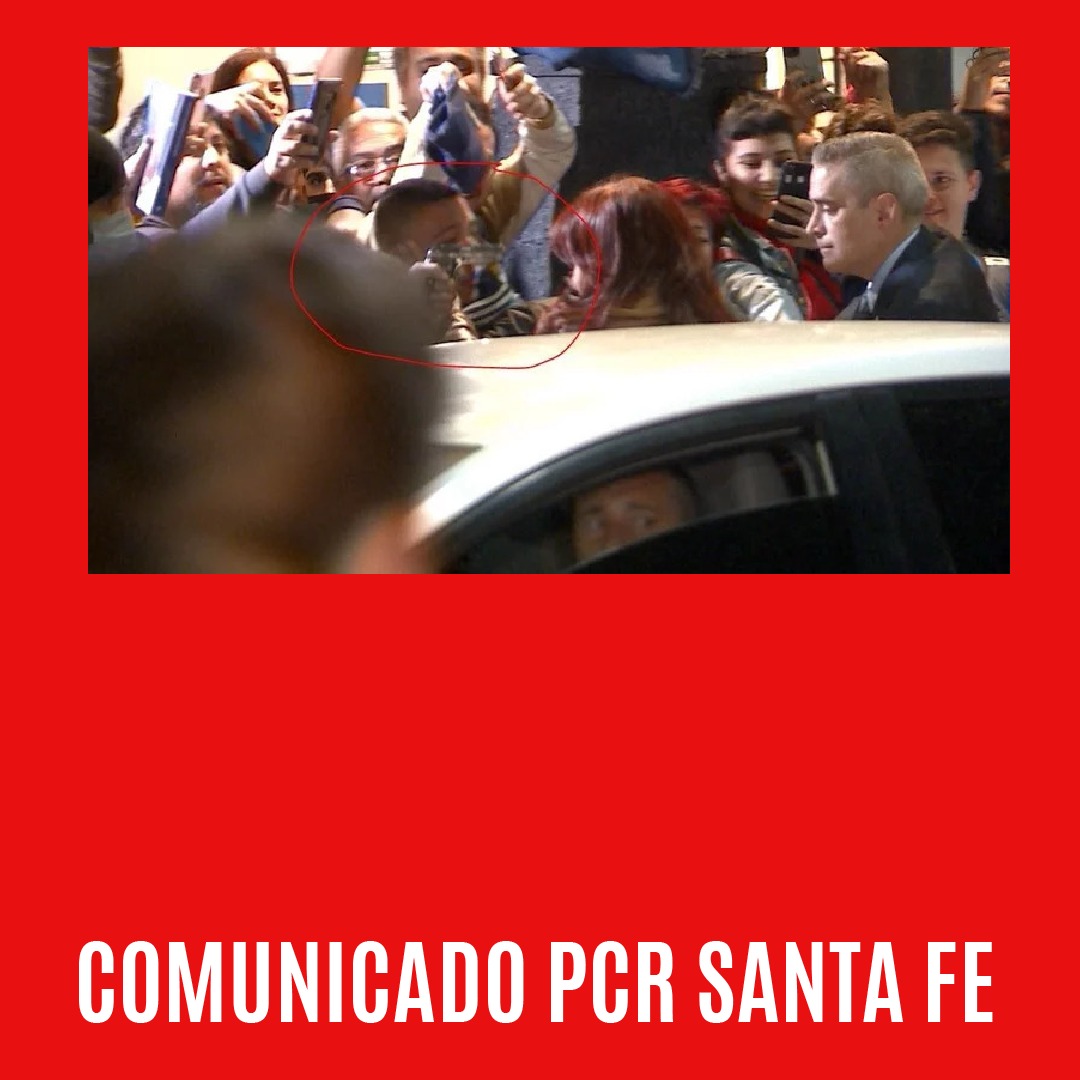 ptpsantafe's tweet photo. Desde el PCR reg Sta Fe expresamos el absoluto repudio al atentado a la vice presidente Cristina Fernández de Kirchner. Expresamos toda nuestra solidaridad y exigimos el pronto esclarecimiento de lo sucedido. https://t.co/gJJ3ak0Ure