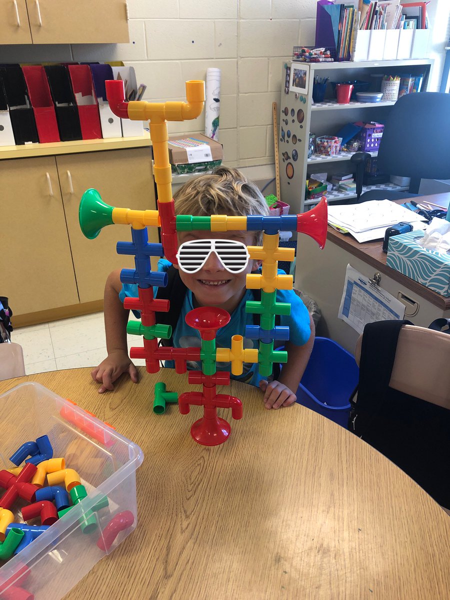 MissHoth's tweet photo. We’re back at it again. This time they could use any of the building toys to make a tower! #soarwithd34 #explorewithd34 #STEM https://t.co/0SsnW8isVy