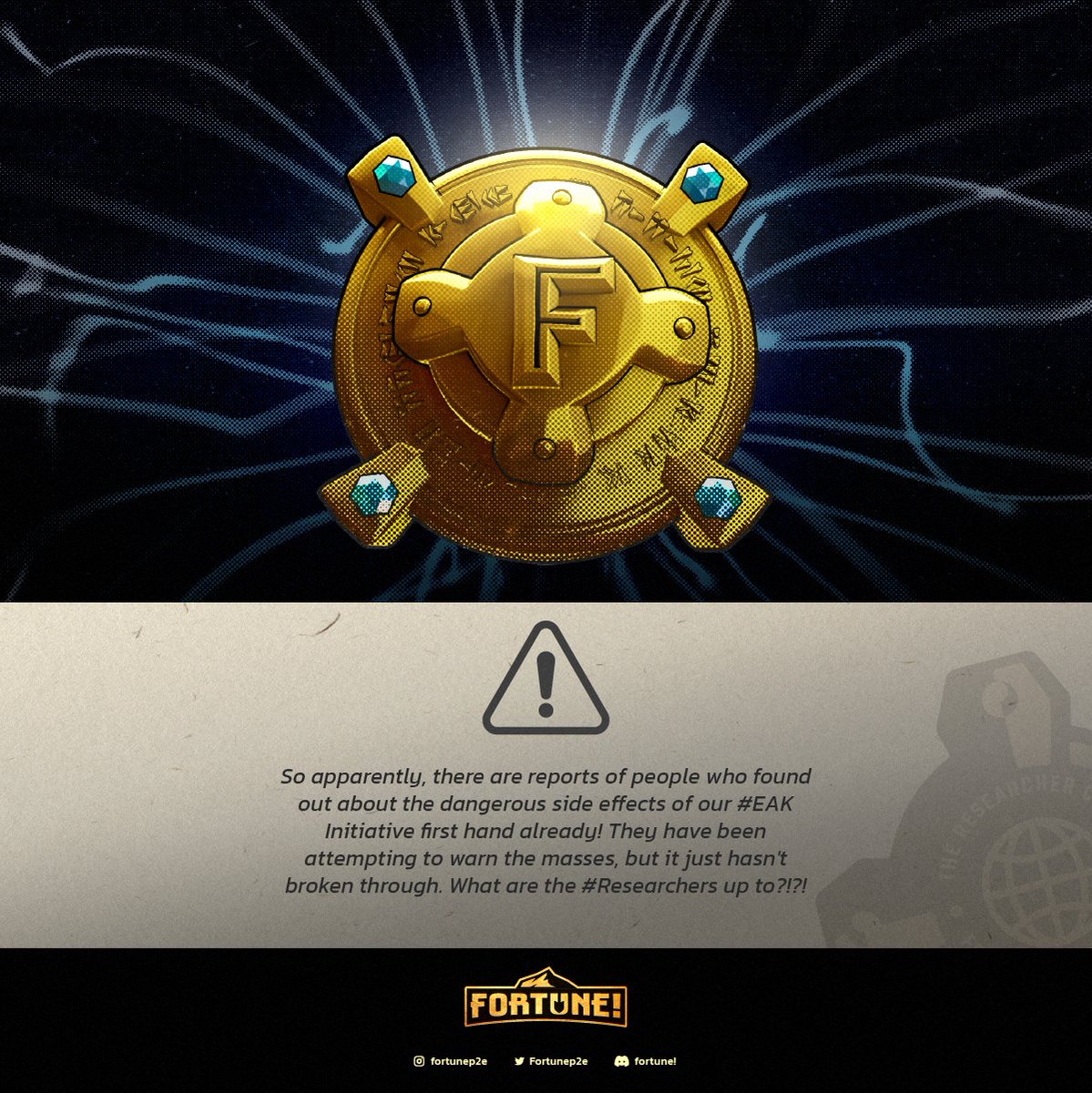 Fortunep2e's tweet photo. So apparently, there are reports of people who found out about the dangerous side effects of our #EAK Initiative first hand already! They have been attempting to warn the masses, but it just hasn't broken through. What are the #Researchers up to?!?! https://t.co/GNnZ8GMNRf