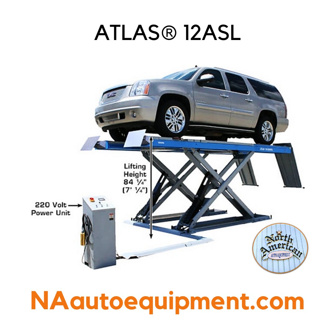 NAautoequipment's tweet photo. Atlasยฎ 12ASL 12,000 Lbs. capacity #alignmentscissorlift has a lifting height of over 7 feet. Heavy duty construction.๐๐๐
Details: https://t.co/0L3SOKcPfp
#scissorlift #Atlaslift #Atlasscissorlift #autolift #garage #garageequipment #garagegoals #Universalift #NAautoequipment https://t.co/BCekBzfdiW