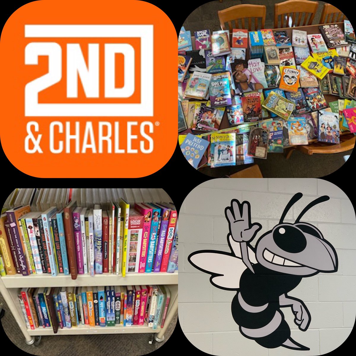 ✨📚Books! Books! New Books!✨📚 AES would like to thank 2nd &amp; Charles for their generous donation! We are adding tons of new titles and genres to our school library! #ARReady #AES #libraryfun #readingisfun