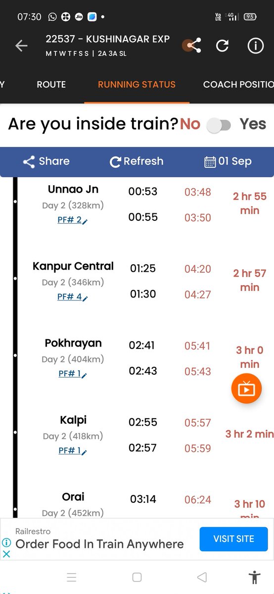 himanshumdubey's tweet photo. @RailMinIndia @RailwaySeva @PMOIndia 
Jb se tweet karna chalu kiya hai... Tab se Up and Down dono trains late chalne lagi h.... #Dhikkar hai #Indian_Rail https://t.co/UyIfTw4QaA
