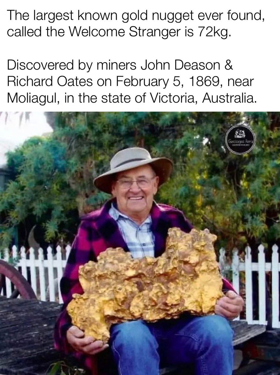 DeepBlueCrypto's tweet photo. #WelcomeStranger largest gold nugget https://t.co/pdVSBPFkBp