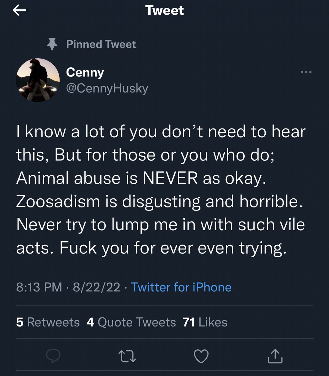 Cennyhuskyiszoo's tweet photo. 8. Notice he’s avoiding ‘zoophilia’ and condemning ‘zoosadism’ instead because, as shown previously, he believes sex with animals is not rape. https://t.co/nXKYyqtErS