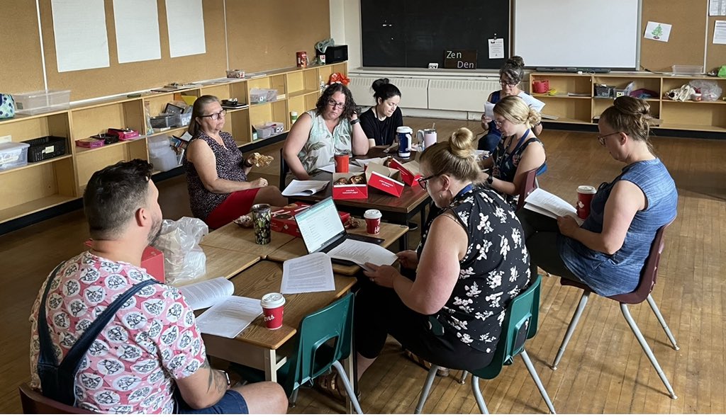 ShannonDMcKinle's tweet photo. @KingAlbertPS staff book study learning, paired with school data including staff, parent & student voices, have informed the creation of our Equity Action Plan. We are ready to remove barriers to student well-being & academic success.#KAPSequity https://t.co/XyCWPBintD