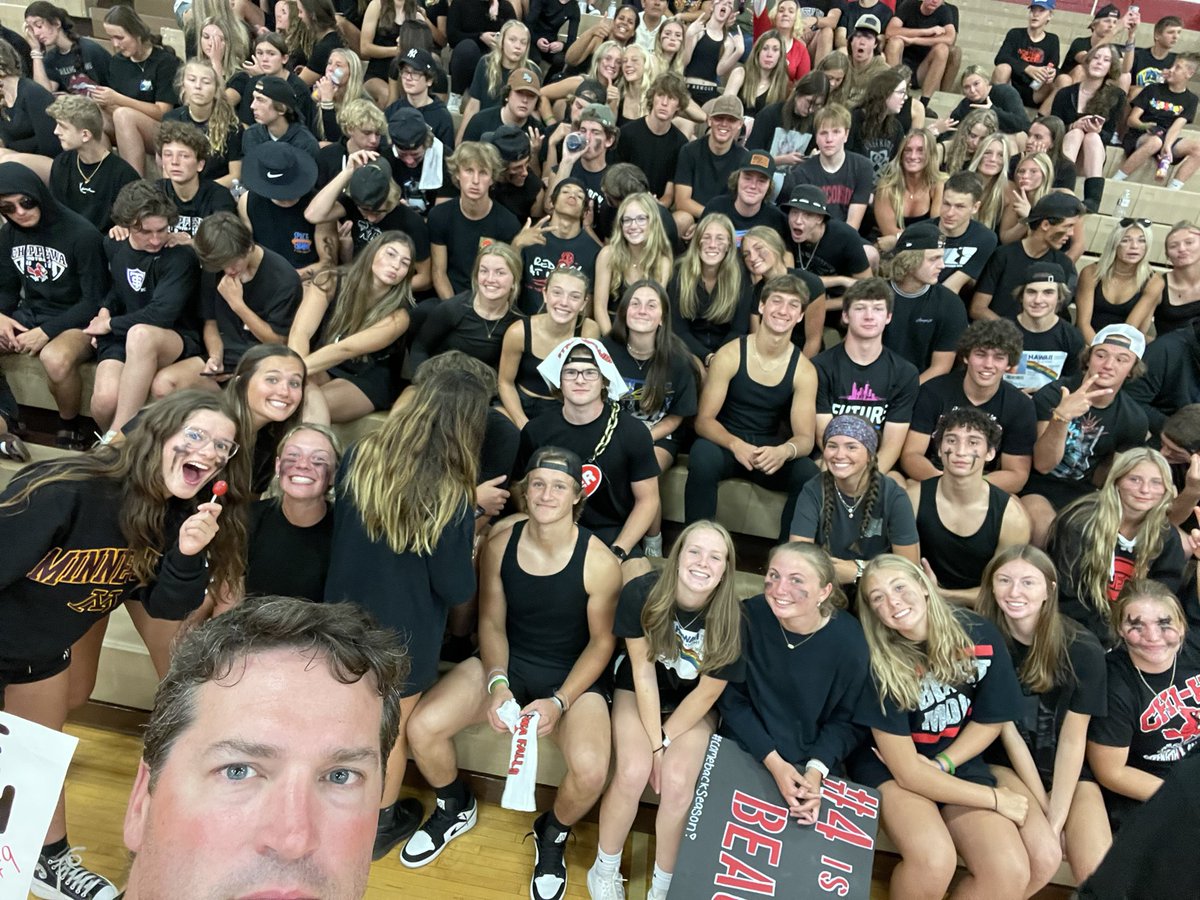 Shoutout to our AWESOME student section tonight to help our volleyball team to their win!