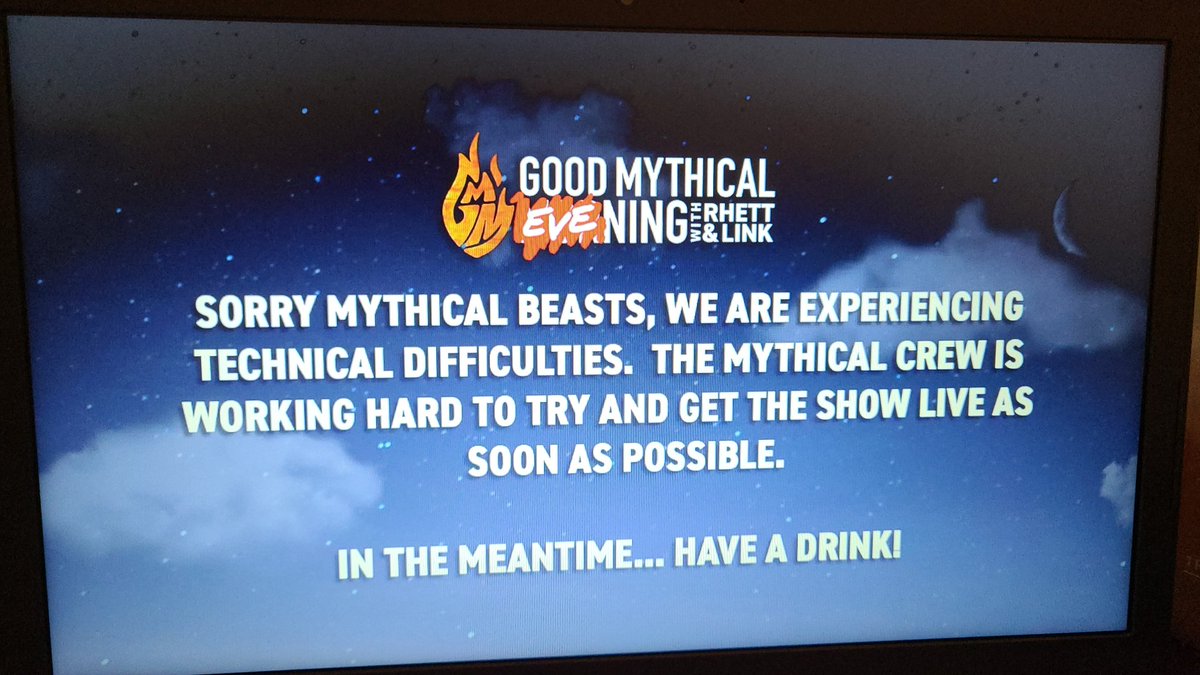 sunshineruby's tweet photo. Sadness... patiently waiting #goodmythicalevening https://t.co/VOQTrRZGhh