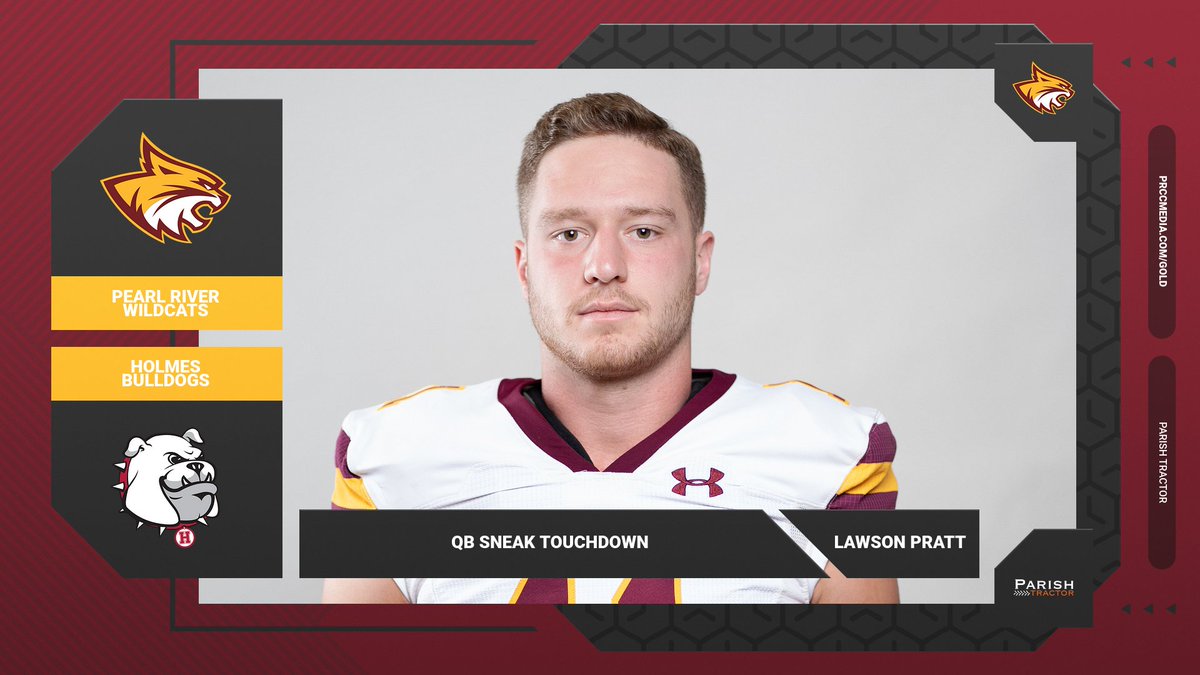 Lawson Pratt picks up his third rushing touchdown of the night! That's five total TD's for the quarterback!

(4Q/7:35) Pearl River 42, Holmes 17.

🖥PRCCMedia.com/Gold
🎥WRJWRadio.com
🐾#RRR 
🏈#ROARwiththeBEST