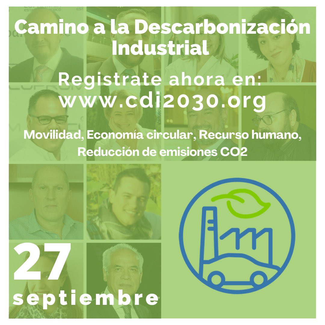 Estás listo para la sumarte a la Descarbonización de la industria ?…Sumate registrándote en: cdi2030.org 
.
.
.
.
.
.

#IndustriaAutomotriz #Sector #EconomiaCircular #IndustriaLimpia #Evento #Descarbonizate #DescarbonizacionIndustrial #CDI2030 #Industria #clautedomex