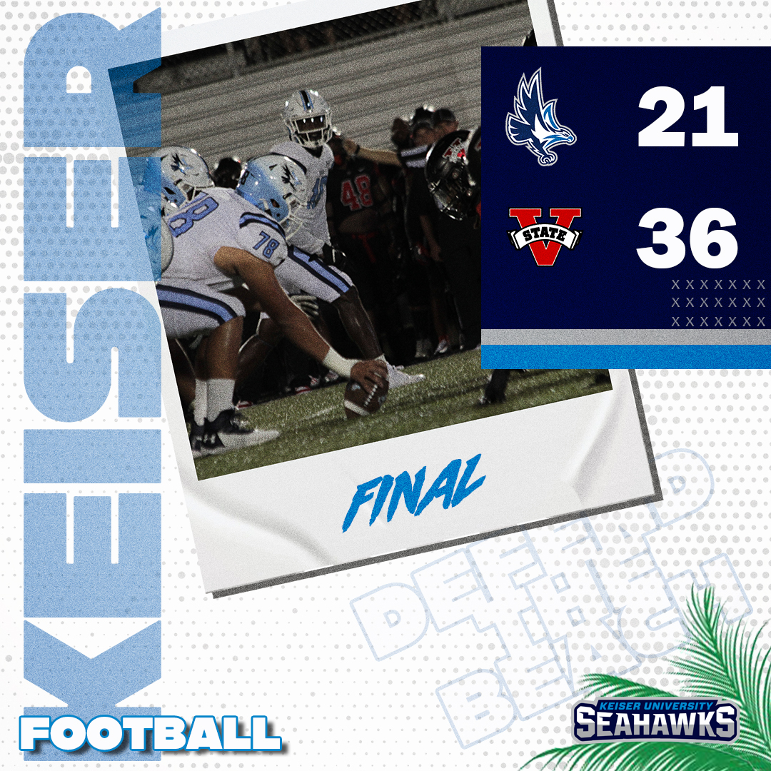KeiserFootball's tweet photo. It's a final in Valdosta, Georgia

#DefendtheBeach #SeahawkFast https://t.co/UmaidW6QMm