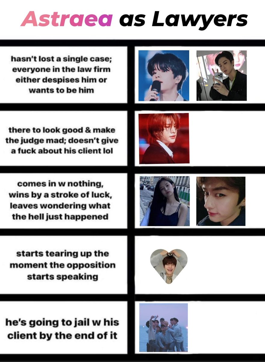 Astraea as Lawyers kasi why not?

@cb97_dorrikun @skzxsay <a href="/ynsomracha/">ejayyy✨</a> <a href="/louvekkmi/">akysha.</a> <a href="/SKZYK_/">orion</a> <a href="/SE1ARCHI/">seii</a> <a href="/chickheenjoy/">ًjai. closed.</a>