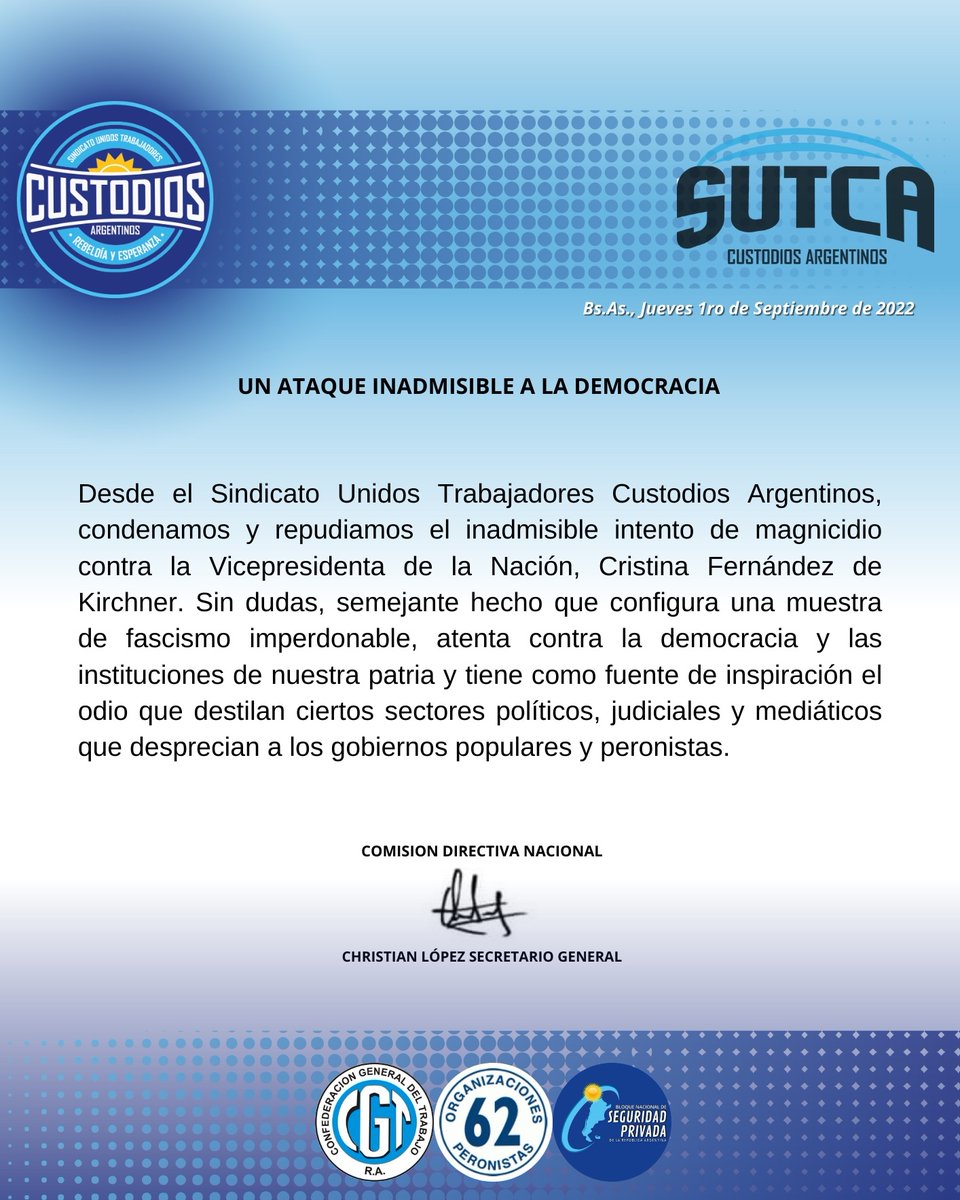 CustodiosSutca's tweet image. 📌#ComunicadoOficial #LosCustodios #Sutca✌️👏🇦🇷🇦🇷💪