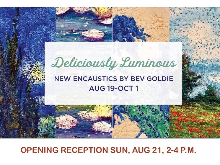 Encaustic Paintings by Bev Goldie (DAAL President) and Stained Glass by Donna Gleditsch (DAAL member)

Artist Talk and Live Demo with Bev Goldie
Saturday, September 10, 2-4 pm 

12 E Stafford Ave, Worthington, OH
Open Fridays 1-4 pm and Saturdays 10am - 4 pm
