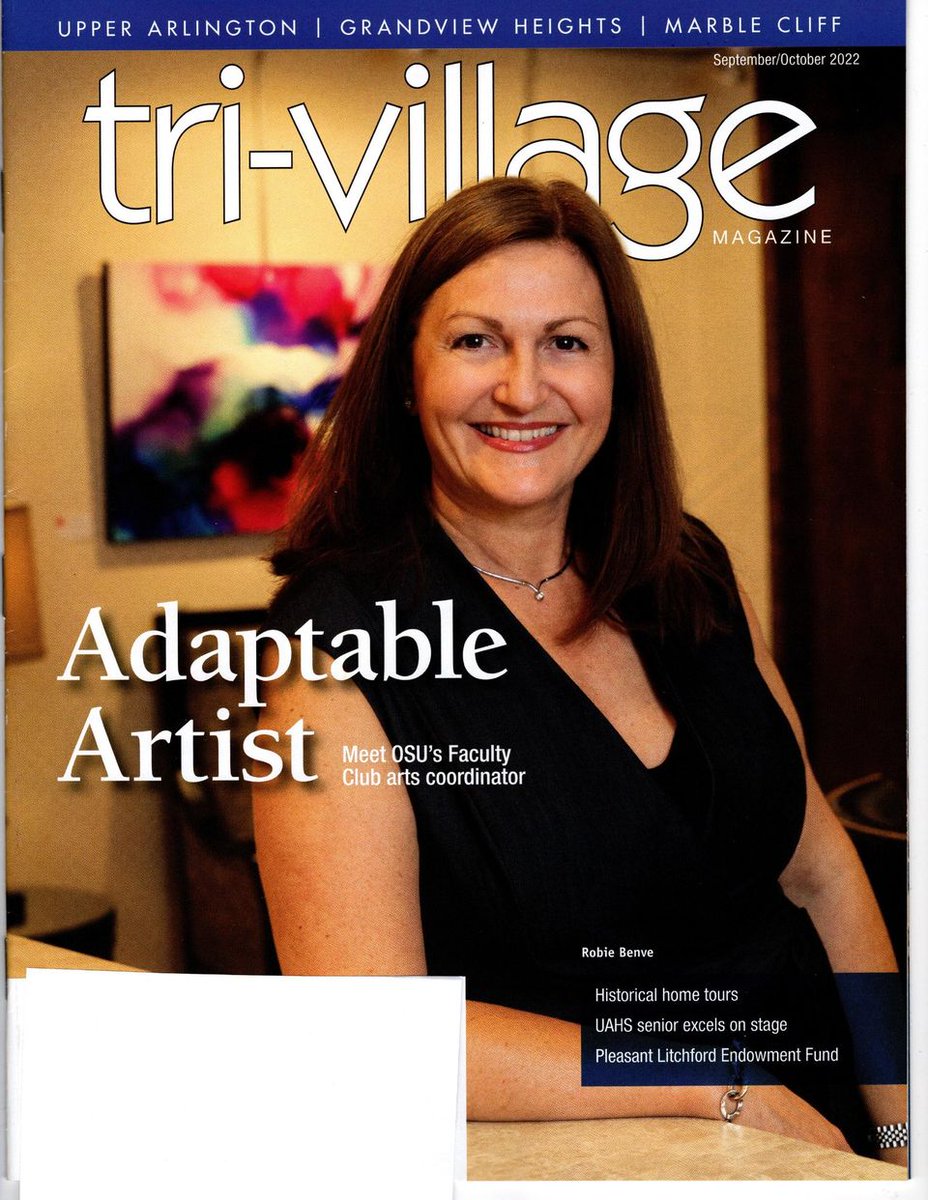 #daalmember Robie Benvie was featured in the local Tri-Village magazine for my new role as the art coordinator at The Ohio State University Faculty Club. You can read the full article online here cityscenecolumbus.com/.../upper-arli…
