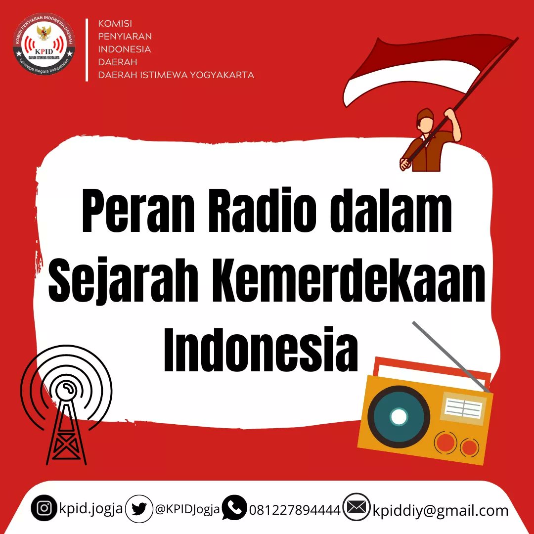 kpidjogja's tweet photo. Hai Sobat Penyiaran! 

Sobat penyiaran kali ini admin mau kasih tau nih kalau radio tuh berperan loh dalam sejarah kemerdekaan Indonesia🇮🇩

Yuk simak postingan berikut ini! Semoga bermanfaat ya sobat! 🙌

Sumber: https://t.co/CEL4VBz0Qg

Kreator:
@audrey_vaniaaa https://t.co/emX5BdWq0Z