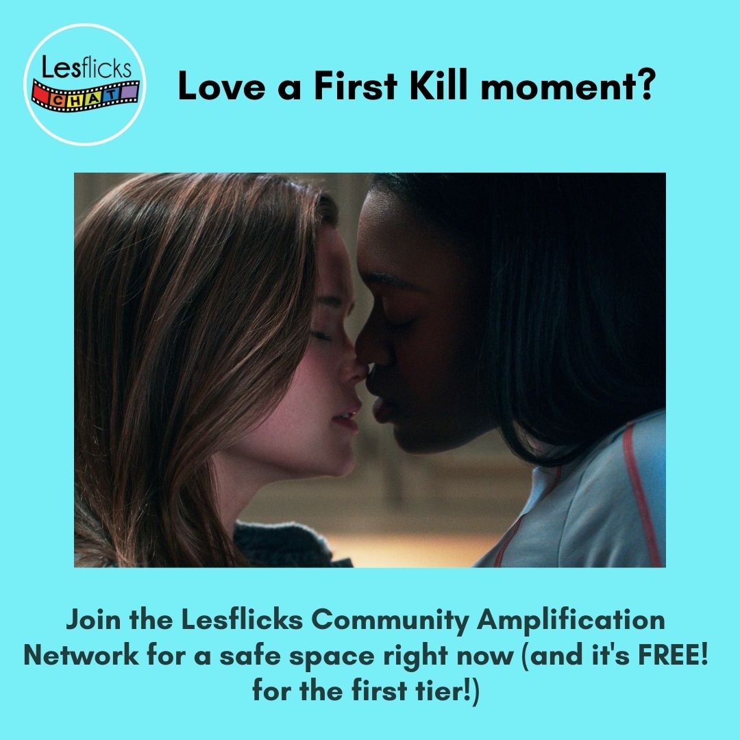 Lesflicks's tweet photo. Loving the First Kill conversation? Well the #LesflicksCAN is now free for the first tier! The film lover tier! Find out all now: #firstkill #firstkillnetflix https://t.co/DWluDlrvQT https://t.co/QO53BDidjL