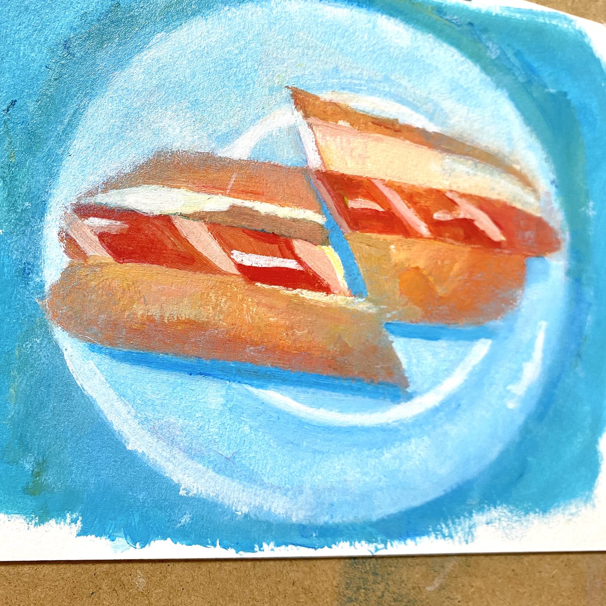 「色紙がないことに気づいたのでイラストボードに描いてる 」|日暮のイラスト