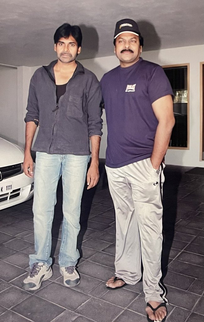 Chiranjeevi posted an old photo with Pawan and wished him a happy birthday..!!