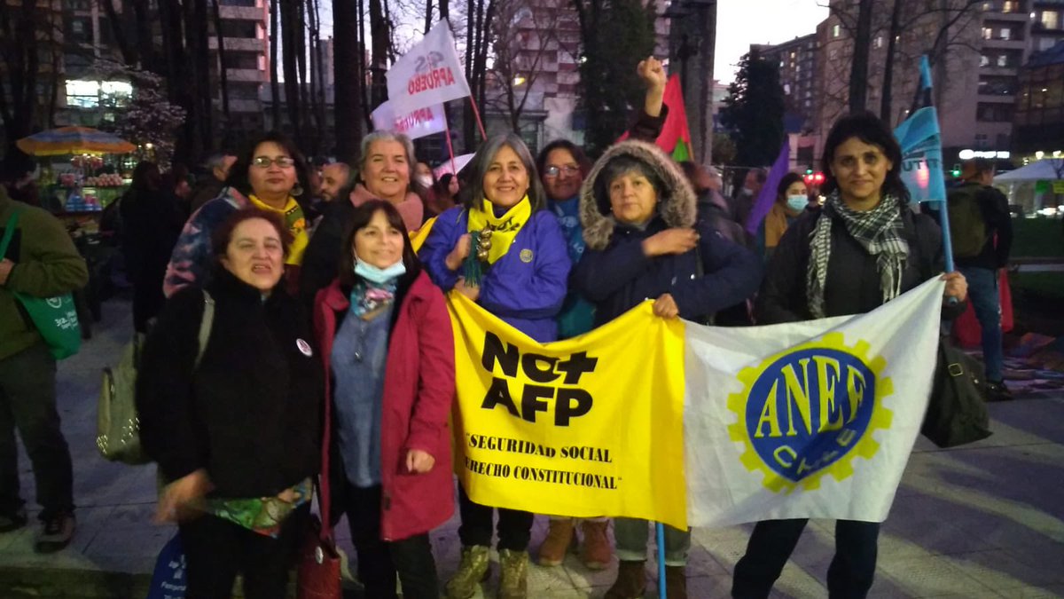CNT_NOmasAFP's tweet photo. En la #ARAUCANIA #NOmasAFP presente en cierre de campaña 
Todo Chile #Aprueba 🚩 https://t.co/QHwhNhxcom