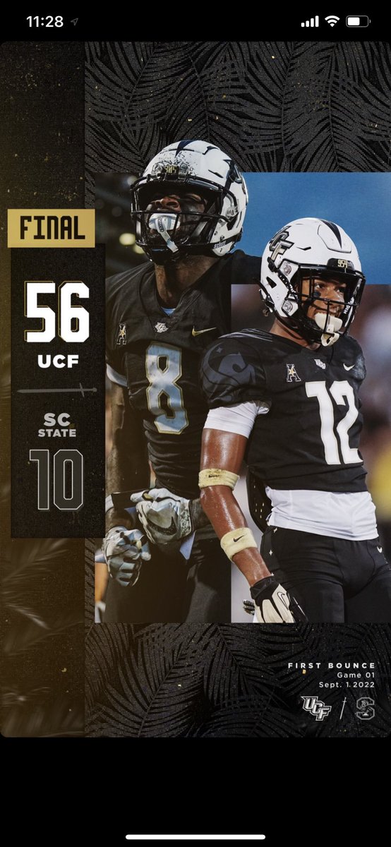 DAMN good start to the season. JRP is a STUD with a solid arm AND runs like a banshee. Bowser- stud. Defense. Studs. Punt Return- Studs. Going to be A🔥 SEASON! #UCF