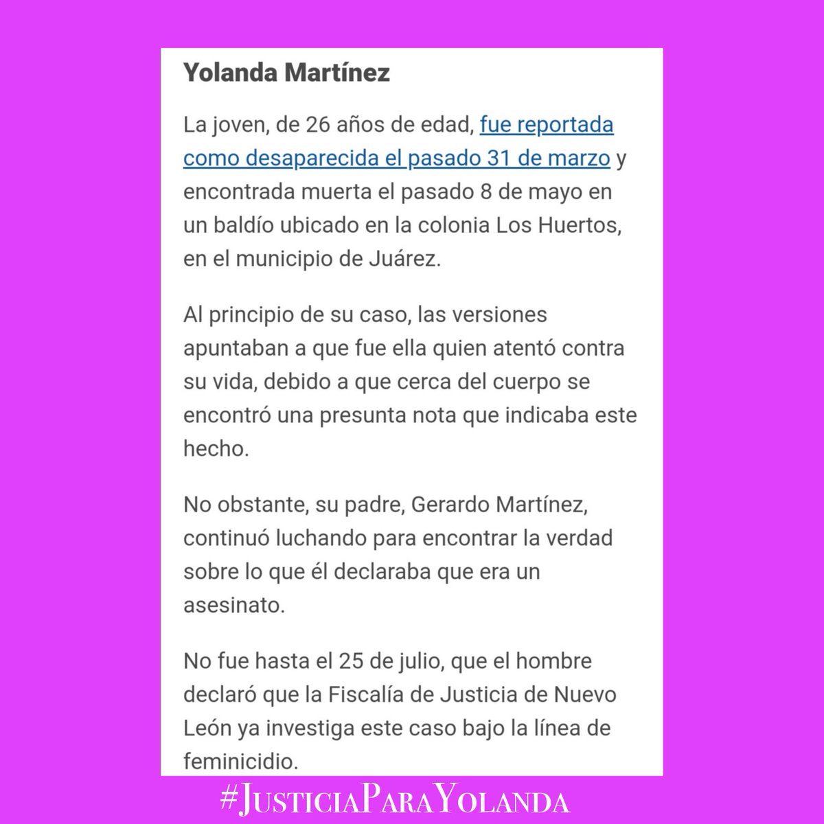 Buscando A Yolanda Martinez Cadena tweet media