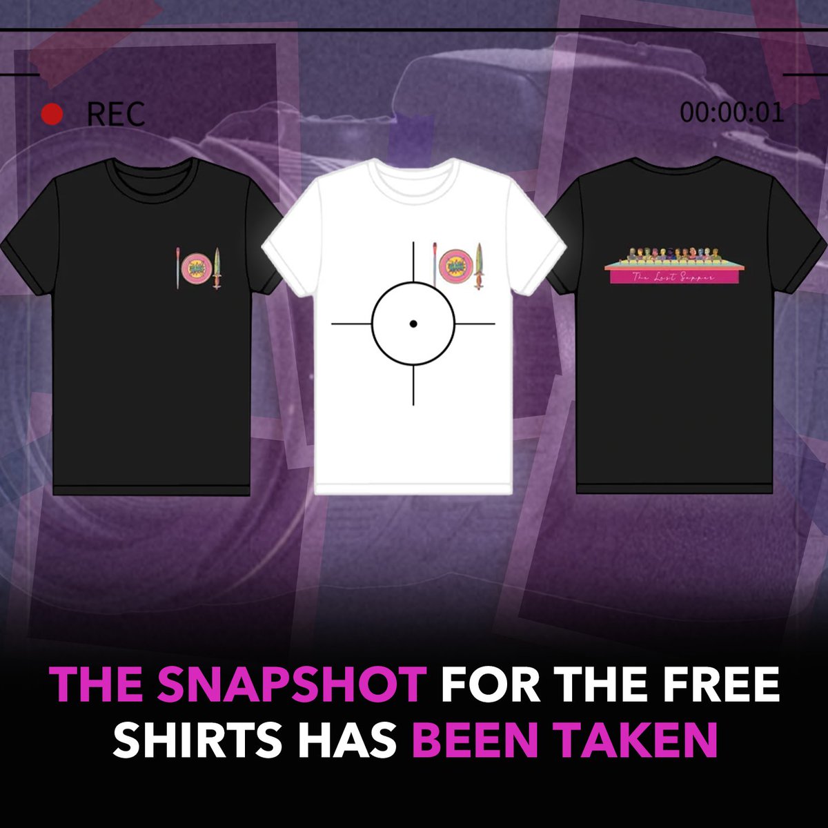 HistoryInNFTs's tweet image. The snapshot has been taken! 

Anyone holding a 'The Last Supper' NFT at 11:59 PM EST on 09/01/2022 will be able to claim a free The Last Supper T-shirt!

Stay tuned for more details.