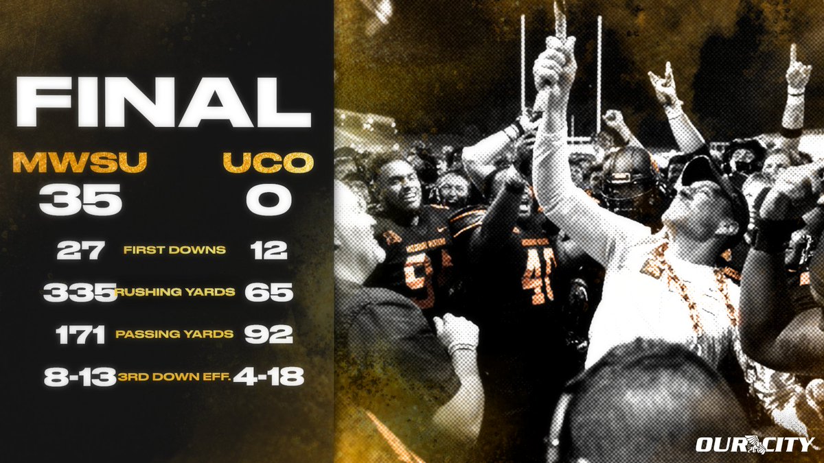 RING. THE. BELL.🔔 For the first time since 1979, the <a href="/MWSU_Football/">Missouri Western Football</a>  has pitched a shut out on opening night at the SPRATT! #OurCity #StayGold
