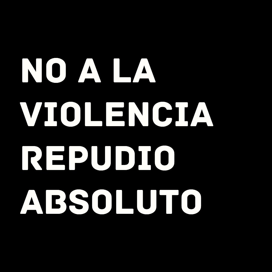 Repudio absoluto por el atentado en contra de la Vicepresidente de la Nación. NADA JUSTIFICA LA VIOLENCIA El hecho que sucedió hoy es lamentable, el intento de magnicidio a Cristina es un atentado a la democracia.