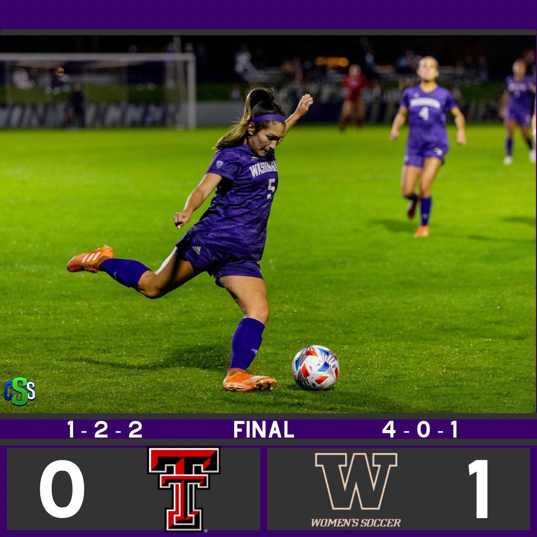 CirclingSports's tweet photo. FINAL: @UW_WSoccer WINS! A second half goal by @captainvanessa5 is the only goal the Huskies need to beat @TexasTechSoccer
#GoHuskies #WOOF #PurpleReign #NCAASoccer #DoHardThings #WreckEm #TexasTechSoccer #HuskySoccer #UWWSoccer https://t.co/MhJWds0oHQ