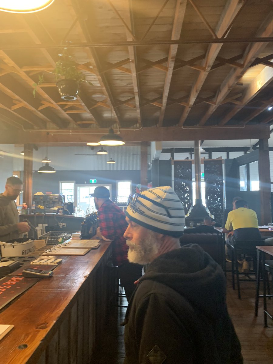 BriarPatricia's tweet photo. At a soft opening for our newest ( &amp; only) Brew pub in #bathurst-
So far it seems pretty good. I’m drinking a Hazy Mango XPA. #brewpub #recklessbrewing https://t.co/SSpFRXHhDb