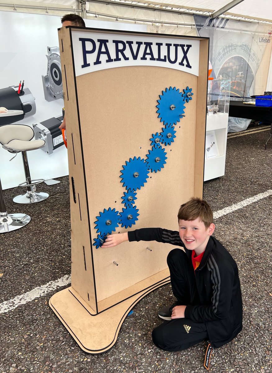 Second day of #BmthAirFest, and the STEM marquee is busy, great to see so many inquisitive minds eager to try the Parvalux gear train challenge.